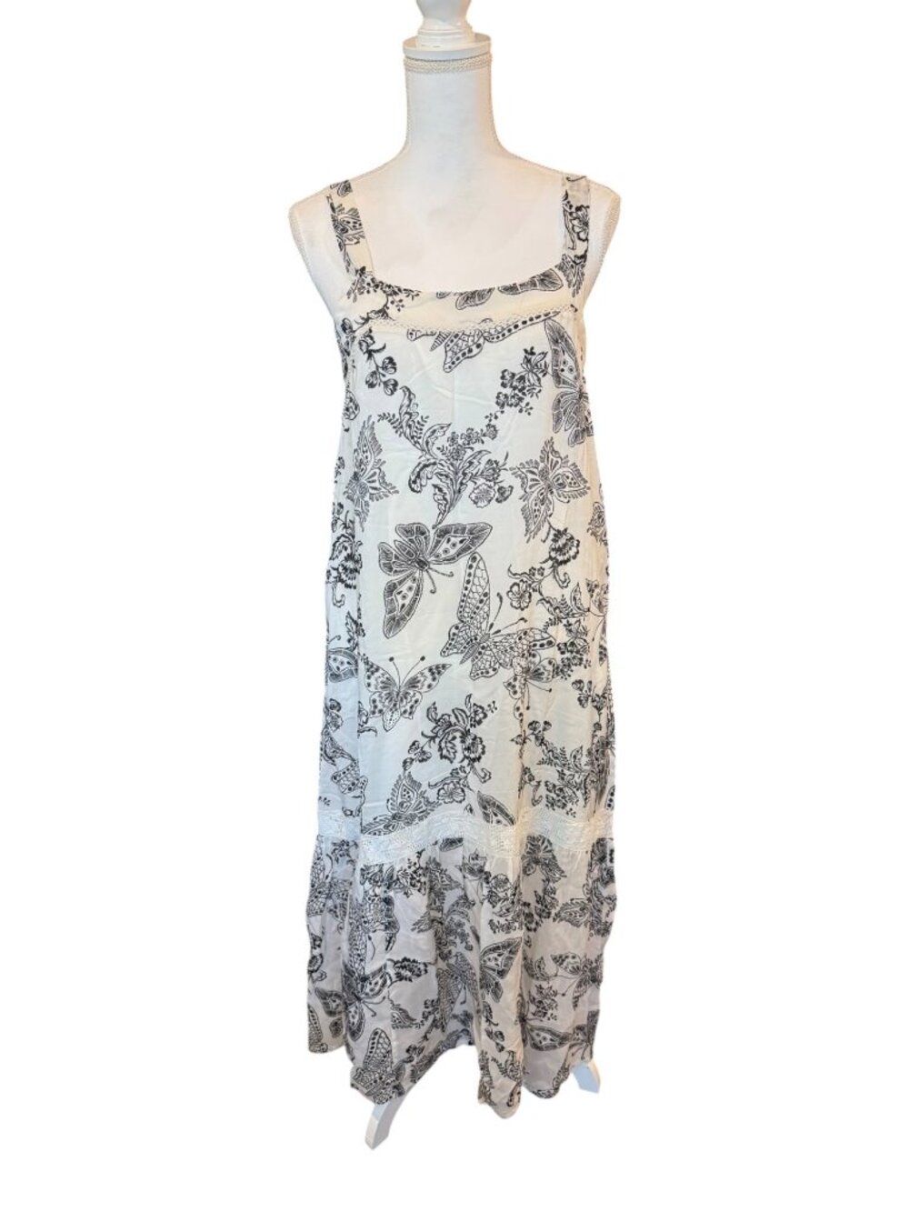 Johnny Was Womens Butterfly Print Maxi Dress S NWT